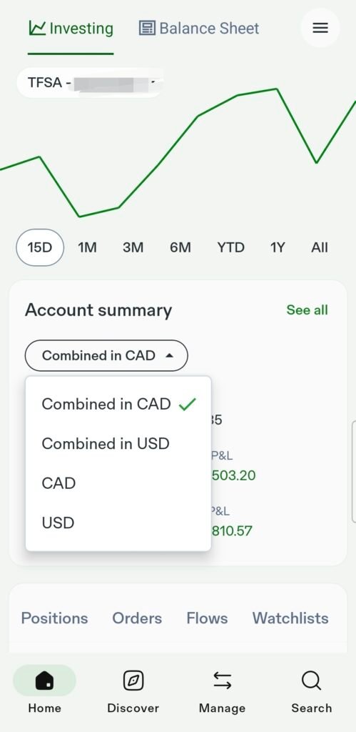 퀘스트레이드 TFSA 실사용 계좌